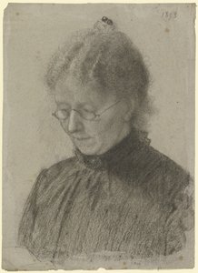 Luise Scholderer læser af Otto Scholderer