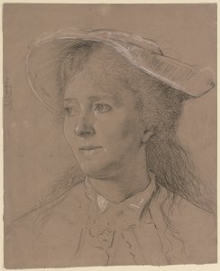 Portræt af Luise Scholderer af Otto Scholderer