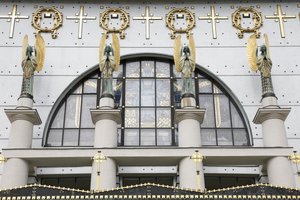 Am Steinhof kirke (kirke Leopld) designet af Otto Wagner, Wien, Østrig (foto)
