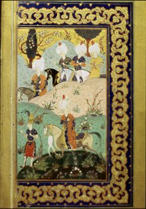 Det Osmanniske Rige: Repræsentation af Sultan Selim I kaldet Den Forfærdelige (1470-1520) til hest. Miniature fra "Divanen" (digtsamling) skrevet af Sultan Selim I. (Ms. FY1330, fol. 27) 1500-tallet. Istanbul, Universitetsbiblioteket af Ottoman School