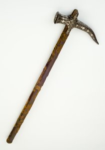 War Hammer, ca. 1680 (jern og træ med sølvtråd og tekstiler) af Ottoman School