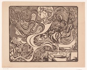 Uden titel (Symbolisk hallucinatorisk scene) af P.C. Hamburg (possibly)