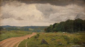 Landscape at Kongens Møller, Sealand. Afternoon Light
