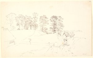 Landskab med træer. af P.C. Skovgaard
