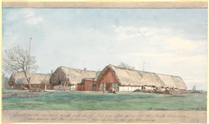 Lundsgaard omtrent midt på Læssø. af P.C. Skovgaard
