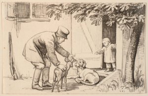 Manden, kiddet og hunden af P.C. Skovgaard
