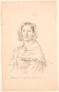 Portræt af jomfrue Broe. af P.C. Skovgaard