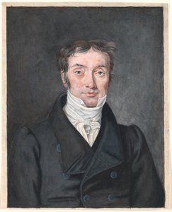 Portræt af skolelærer Hans Jensen Visby (1777-1870), fra Aagerup, Ramløse sogn. af P.C. Skovgaard