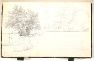Skovparti ved en sø af P.C. Skovgaard