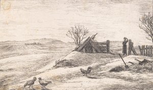 Vinterlandskab ved Vejby af P.C. Skovgaard