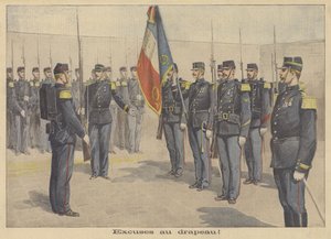 En soldat bad det franske flag om undskyldning for at have fornærmet det