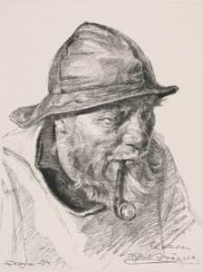 Hoved af en skagensfisker af Peder Severin Krøyer