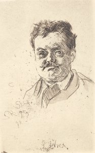 Portræt af Carl Locher, en face af Peder Severin Krøyer