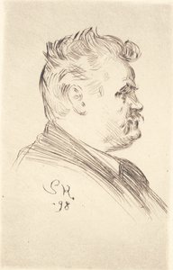 Portræt af Carl Locher, profil af Peder Severin Krøyer