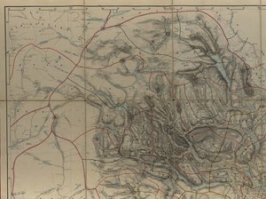 Kort fra Nationalbibliotekets kortsamling. Kortet er udgivet i Håndtegnet (efter 1846) og viser Telemark af P. A. Munch