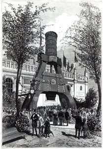 Verdensudstilling i Paris i 1878: Le Creusot Power-hammeren i Champs-de-Mars, 1878 af P. Ferat