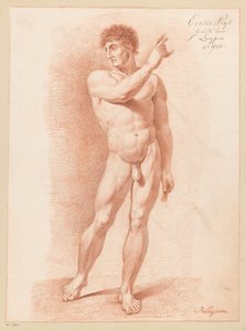 Stående mandlig nøgen, set fra fronten (1. pris 1815) af P. Luypen