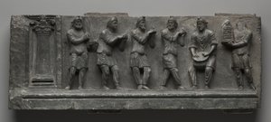Bachlanian Relief, Pakistan, Gandhara, Buner-området, Tidlig Kushan-periode (ad 1-320) (skifer) af Pakistani School