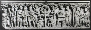 Kristen sarkofag, med scener fra Kristi liv (marmor) af Paleo Christian