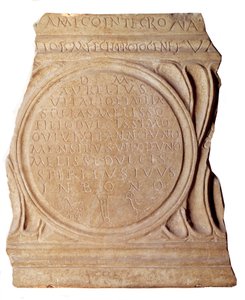 Paleochretiansk kunst: Kristen epitafium af Melissus. Fra Rom, Paris, Louvre-museet