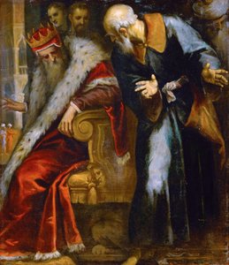 Profeten Nathan irettesætter kong David, af Palma il Giovane, Jacopo, den yngre