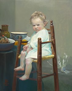 Naughty, 2008 (olie på lærred) af Pamela Patrick White