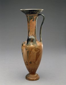 Loutrophoros Hydria med bryllupsoptog, 480-460BC (terracotta) af Pan Painter (attr. to)