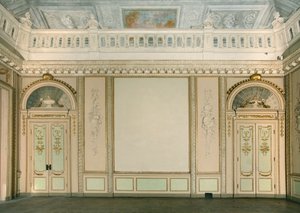 Udsigt over Tapestry Room, Villa Reale, Monza, Lombardiet, Italien af Pandolfo Reschi
