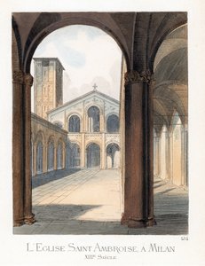 Gården til basilikaen Saint Ambroise i Milano (Italien) - Gården til basilikaen Sant