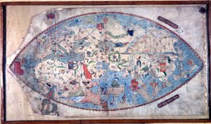 Verdenskort over Paolo Toscanelli (1397 - 1497). 1457. Dette kort repræsenterer det europæiske billede af Jorden før opdagelsen af de store kontinenter. Bibliotek Nazionale Firenze af Paolo Toscanelli