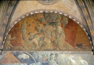 Noas liv, oversvømmelsen og fjernelse af vand - Fresco af Paolo Uccello