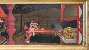 Predella om vanhelligelse af værten, detalje af Paolo Uccello