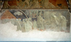 Historien om Noah, drukkenskaben - Fresco af Paolo Uccello