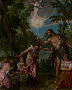 Kristi dåb af Paolo Veronese and workshop