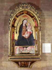 Ydmyghedens jomfru med engle og hellige, ca. 1440 (tempera med guld på panel)