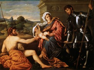 Madonna og barn, Johannes Døberen og Sankt Georg, begyndelsen af 1530
