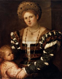 Portræt af en dame med en dreng, 1530