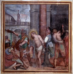 Kristi lidenskab, Jesu prygl (Fresco af Paris Nogari