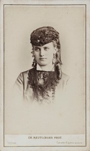 Portræt af Christine Nilsson 1843-1921. af Paris . Photo studio Reutlinger