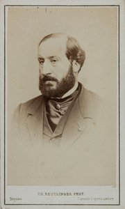 Portræt af Emile Augier 1820-1889. af Paris . Photo studio Reutlinger