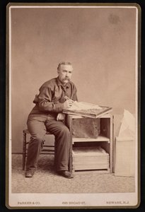 Portræt af Fred Mather 1833-1900, før 1887. af Parker and Co