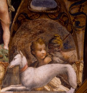 Hund og jæger, fra Myth of Diana and Actaeon af Parmigianino