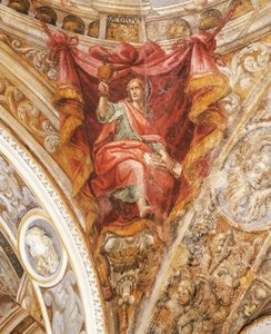 St Hilary af Poitiers af Francesco Mazzola, kendt som Parmigianino (1503-1540), fresco, San Giovanni Evangelista-kirken, Parma af Parmigianino