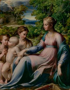 Jomfru og Barn med Johannes Døberen og Maria Magdalene af Parmigianino