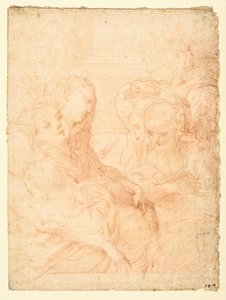 Gruppe af kvinder (recto) af Parmigianino