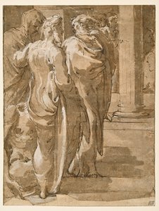 Helbredelse af den lamme mand (?) af Parmigianino