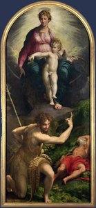 Madonna og barn med St. John og St. Jerome af Parmigianino