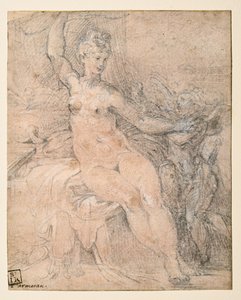 Venus afvæbner Amor af Parmigianino