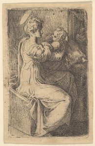 Madonna og barn, 1500-tallet. af Parmigianino