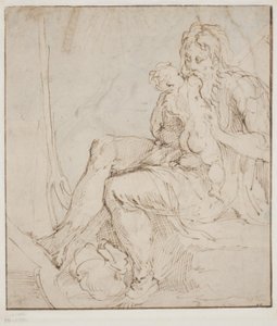 Saturn/Kronos fortærer et af sine børn af Parmigianino